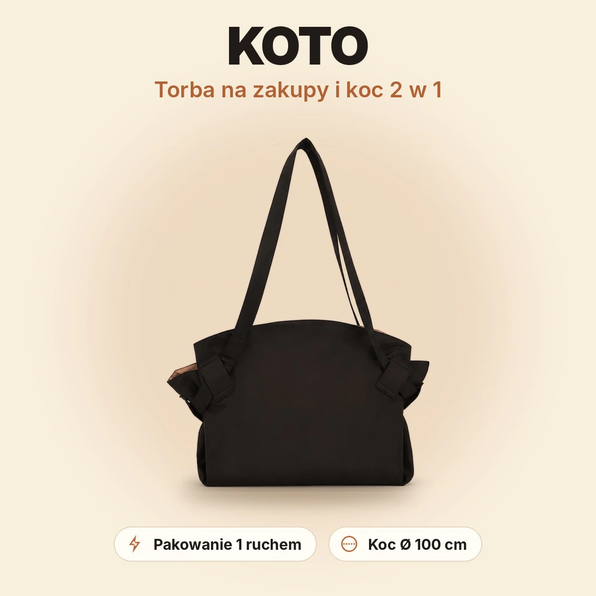 KOTO — wielofunkcyjna torba i mata piknikowa 2w1 1